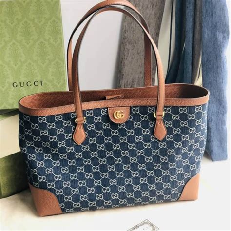 gucci ophidia denim tote.